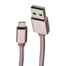 LBT (7-Foot) USB-A to Lightning 8-Pin Braided Data Sync Cable - Rose Gold