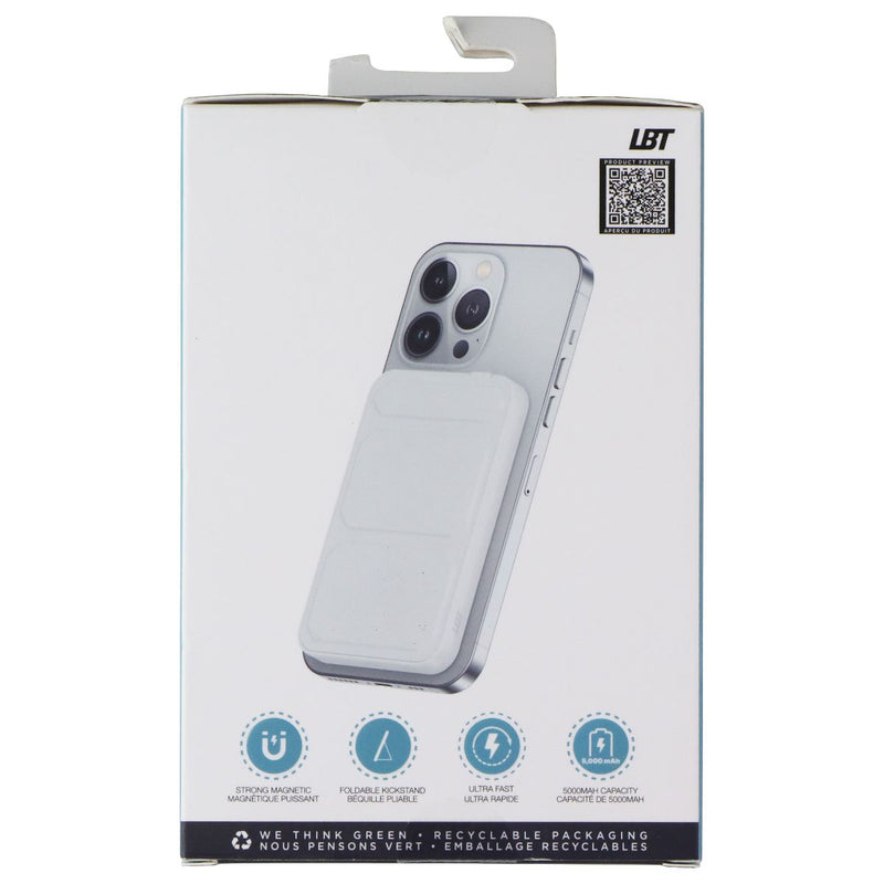 LBT Mag Stream 15W MagSafe Compatible Power Bank (5000 mAH) - White