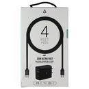 LBT 20W Dual Port (USB-A/USB-C) Wall Charger w/ 4FT USB-C to USB-C Cable - Black