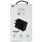 LBT 20W Dual Port (USB-A/USB-C) Wall Charger w/ 4FT USB-C to USB-C Cable - Black