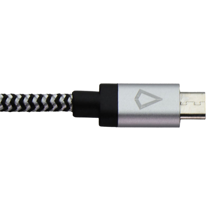 LBT 4FT Braided USB-A to Micro USB Cable - Black/White