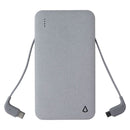 LBT Power Charge+ (5000mAh) with Built-In Micro USB & USB-C Cables - Gray