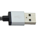LBT USB-C TO USB-A 7FT Nylon Braided Charging Cable - Black / White