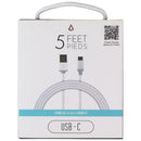 LBT (5-Foot) USB-A to USB-C Premium Braided Cable - White (LBTWT0501)