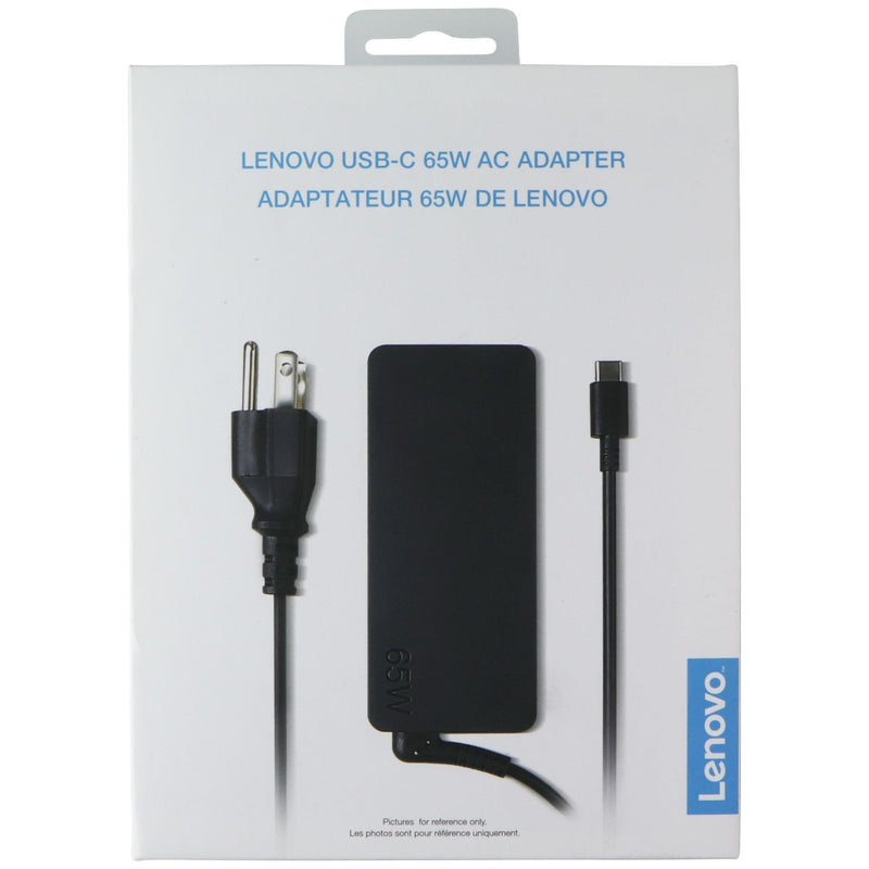 Lenovo USB-C 65W AC Adapter with Grounded Wall Plug - Black