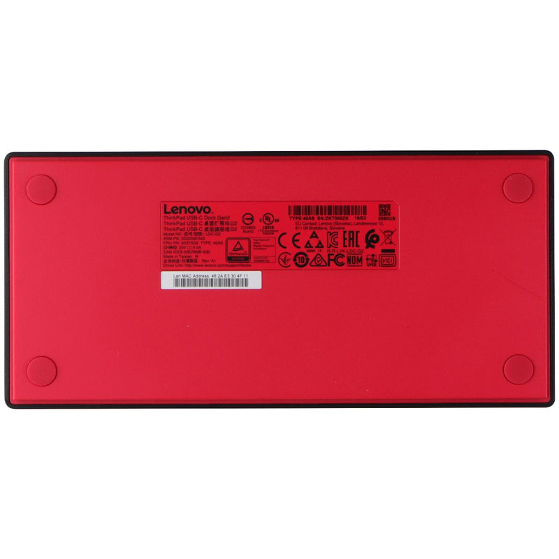 Lenovo ThinkPad USB-C Dock Gen 2 (LDC-G2) / (40AS) - Black/Orange