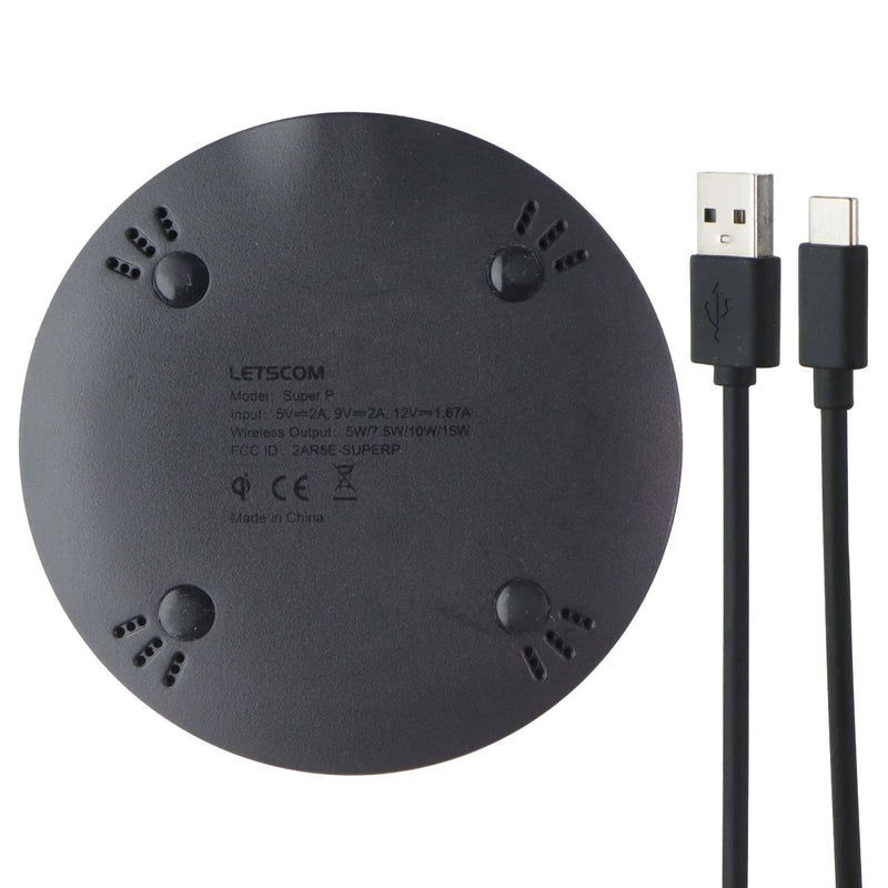 Letscom Super P 15W Wireless Phone Charger - Black