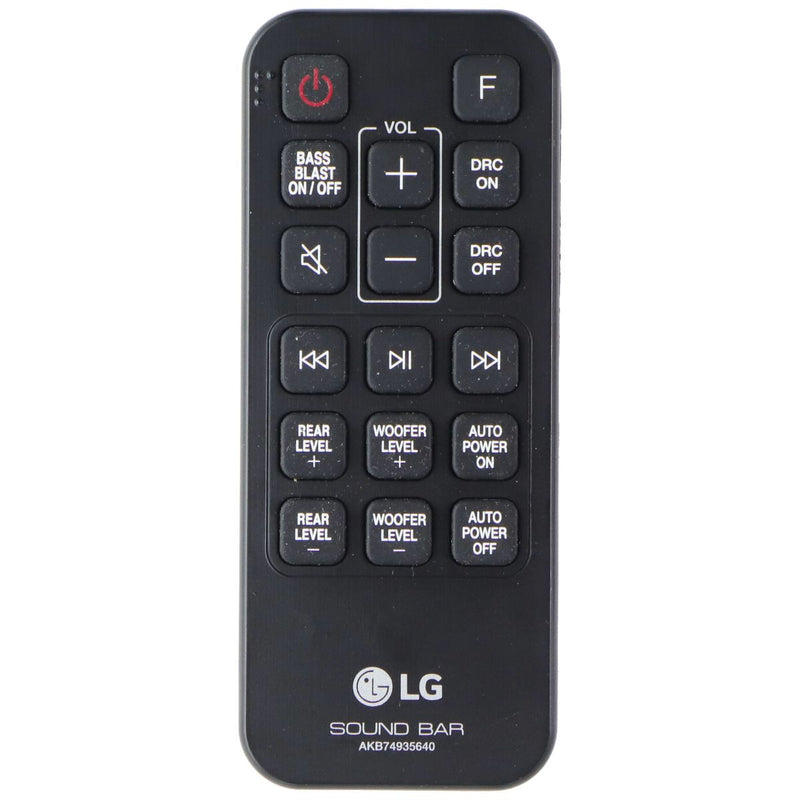 LG Sound Bar Remote Control AKB74935640 - Black