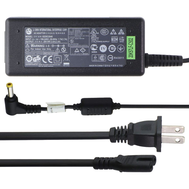 LI SHIN (20V/2.0A) AC Adapter Power Supply - Black (0225C2040)