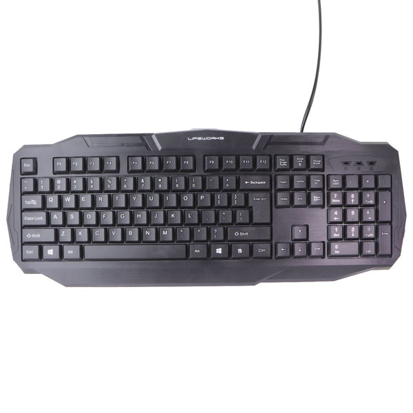 Lifeworks Samurai RGB Wired LED Gaming Keyboard - Black (LW-BL-GK1008B)