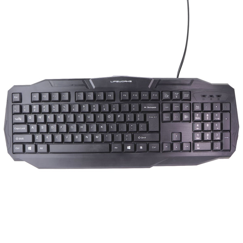 Lifeworks Samurai RGB Wired LED Gaming Keyboard - Black (LW-BL-GK1008B)
