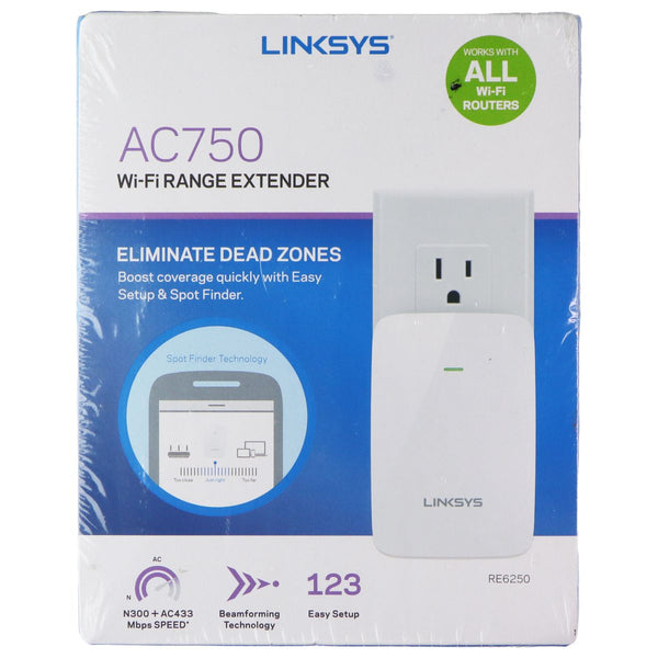 Linksys RE6250 (AC750) Dual-Band Wi-Fi Extender - White