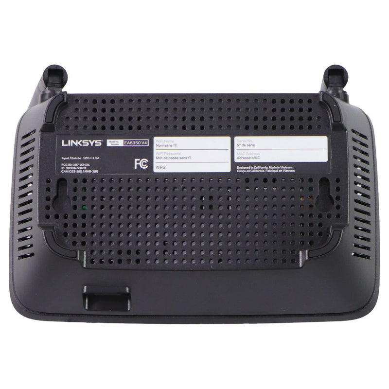 Linksys R63 Dual-Band WiFi 5 Router (AC1200 Speeds) - Black (EA6350-4B)