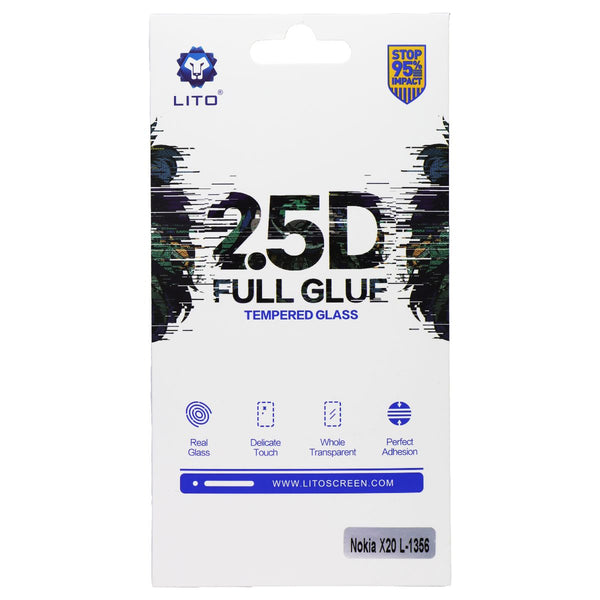 LITO 2.5D Full Glue Tempered Glass Screen Protector for Nokia X20