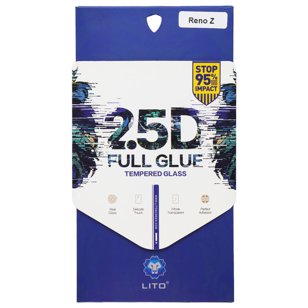 LITO 2.5D Full Glue Tempered Glass Screen Protector for Oppo Reno Z