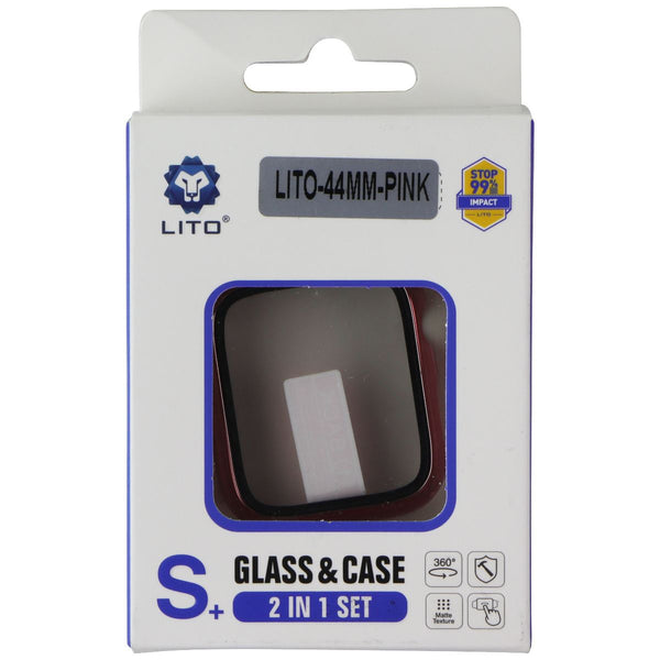 Lito S+ Glass & Case (2 in 1 Set) for Apple Watch Series 7 (44mm) - Pink