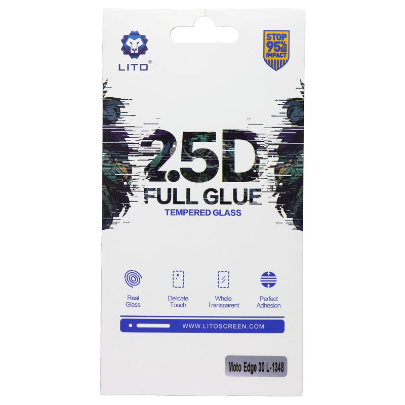 LITO 2.5D Full Glue Tempered Glass Screen Protector for Moto Edge 30 (L-1348)
