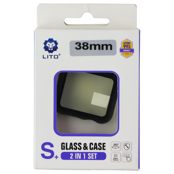 LITO S+ Glass and Case 2 in 1 Set for Apple Watch Series 3/2/1 (38mm) - Carbon
