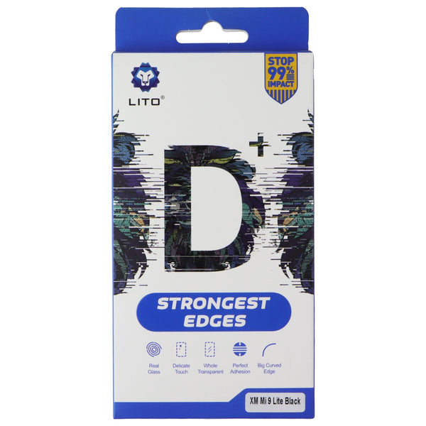 LITO D+ Strong Edge Tempered Glass for Xiaomi Mi 9 Lite - Clear/Black Edge