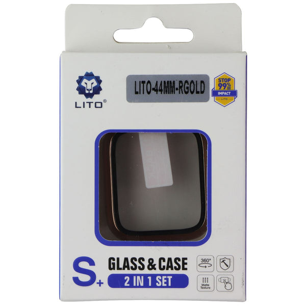 LITO S+ Glass & Slim Case for Apple Watch Series SE/6/5/4 (44mm) - Rose Gold