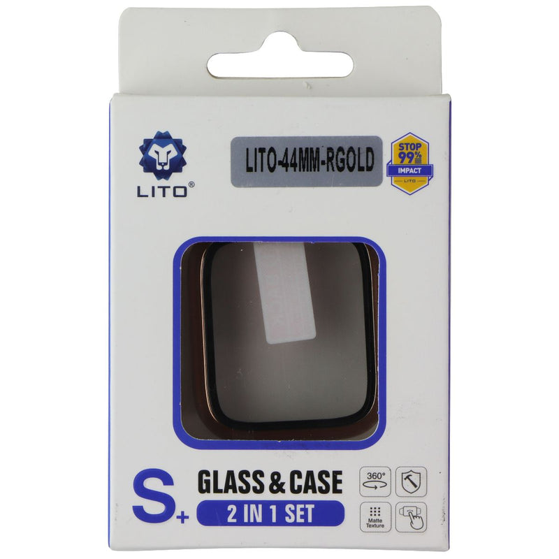 LITO S+ Glass & Slim Case for Apple Watch Series SE/6/5/4 (44mm) - Rose Gold
