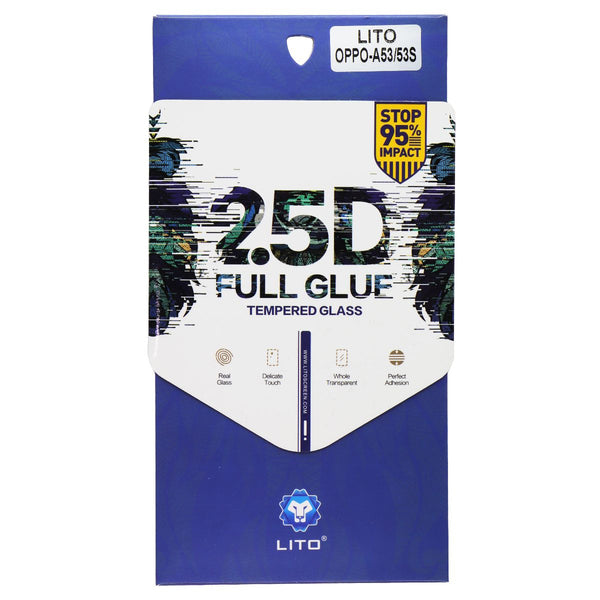 LITO 2.5D Full Glue Tempered Glass Screen Protector for OPPO A53/A53S