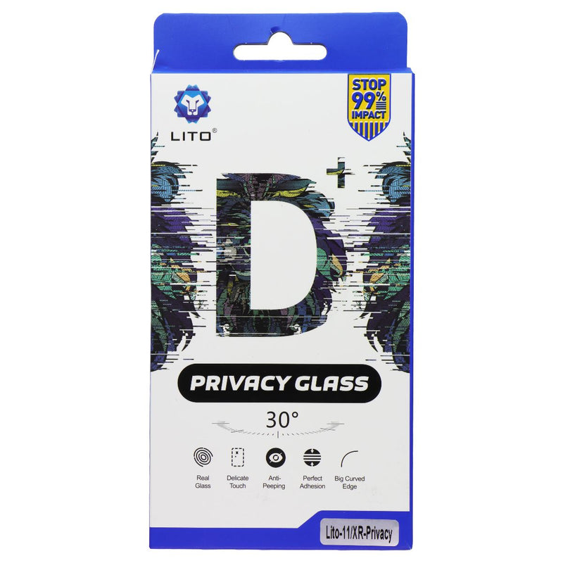 LITO D+ Privacy Glass Screen Protector for iPhone 11 and XR - Privacy (Single)