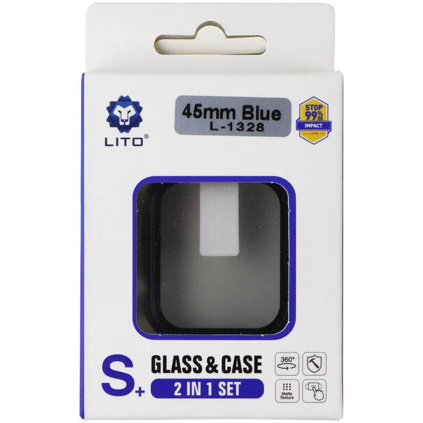 Lito S+ Glass & Case (2 in 1 Set) for Apple Watch Series 7 (45mm) - Blue