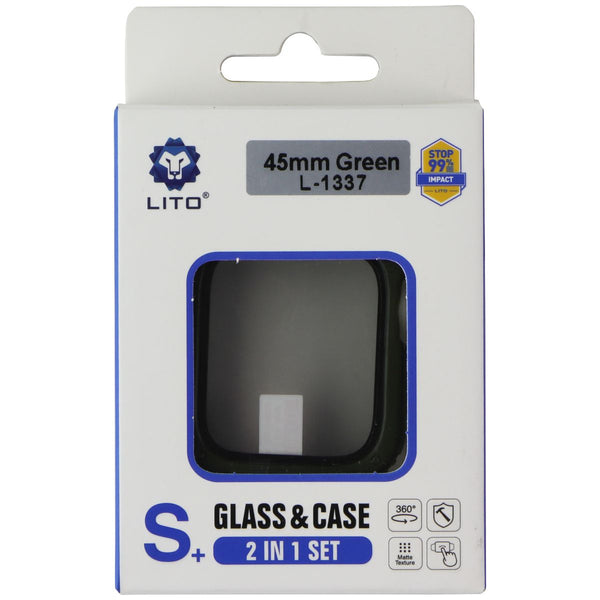 LITO S+ Glass & Rugged Case for Apple Watch Series 9/8/7 (45mm) - Green (L-1337)