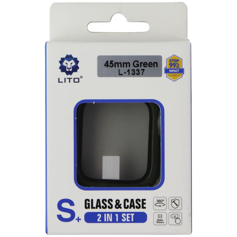 LITO S+ Glass & Rugged Case for Apple Watch Series 9/8/7 (45mm) - Green (L-1337)