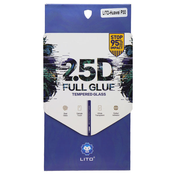 LITO 2.5D Full Glue Tempered Glass Screen Protector for Huawei P30