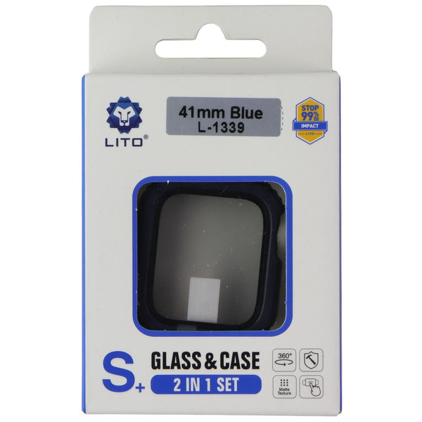 Lito S+ Glass & Case (2 in 1 Set) for Apple Watch Series 7 (41mm) - Blue