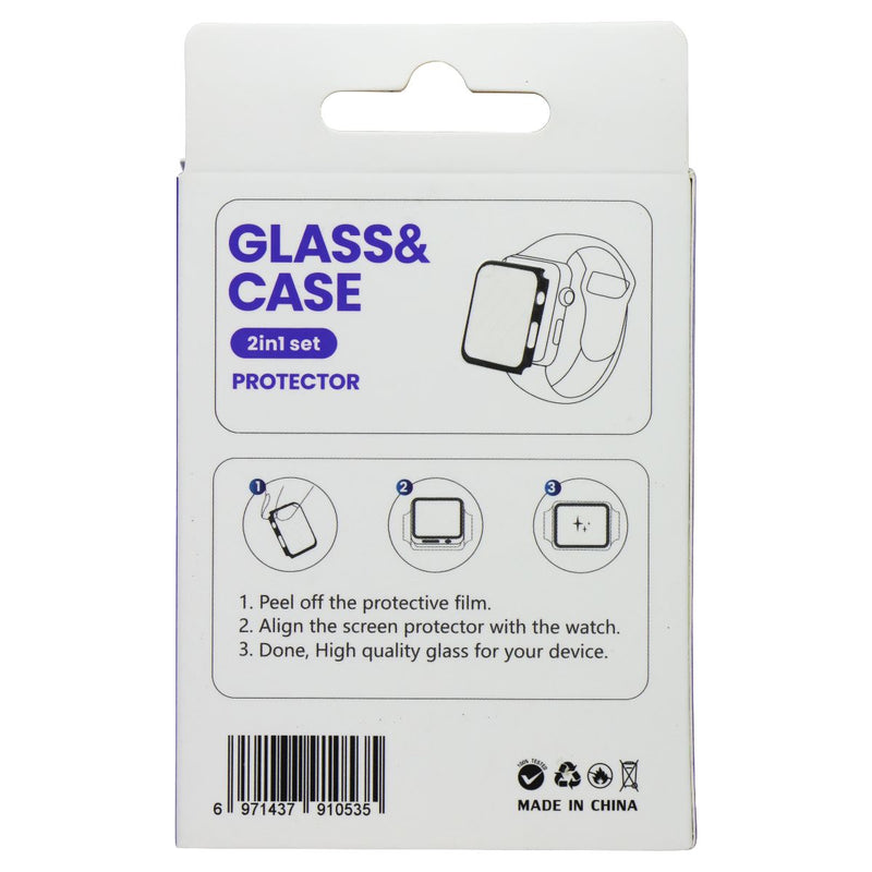 LITO S+ Glass & Case (2 in 1 Set) for Apple Watch Series 3/2/1 (38mm) - Black
