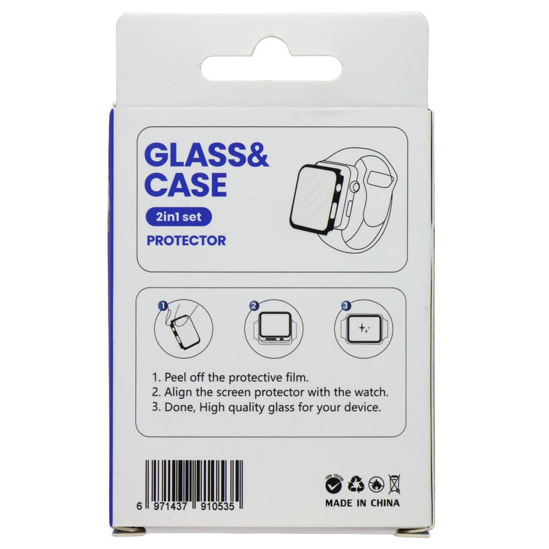 LITO S+ Glass & Case (2 in 1 Set) for Apple Watch Series 9/8/7 (41mm) - Red