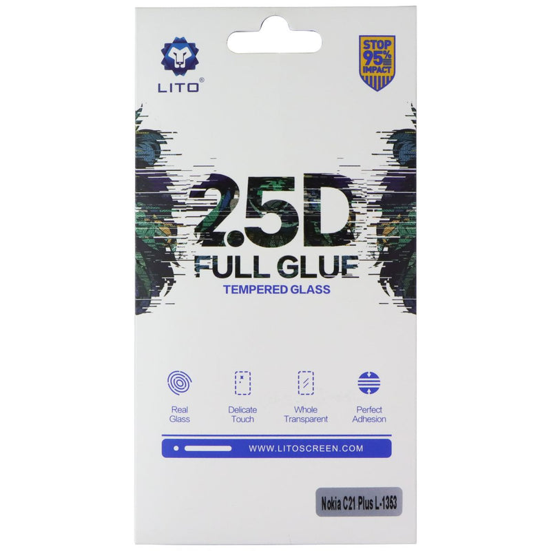LITO 2.5D Full Glue Tempered Glass Screen Protector for Nokia C21 Plus