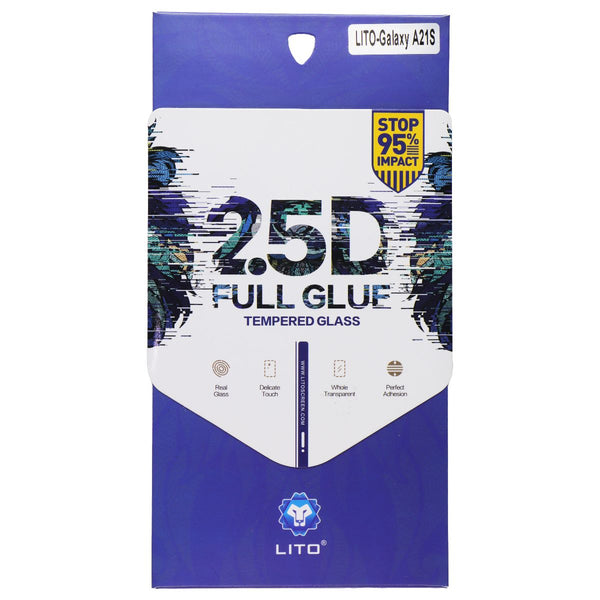 LITO 2.5D Full Glue Tempered Glass Screen Protector for Samsung Galaxy A21S