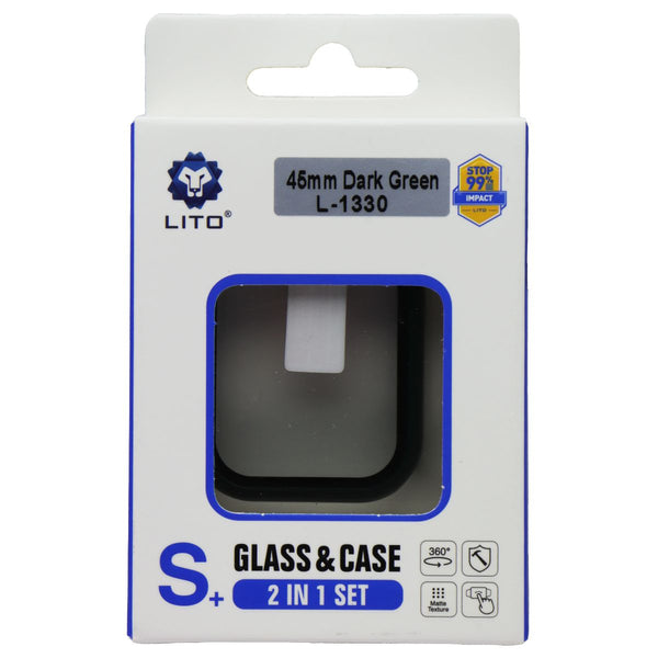 LITO S+ Glass and Case for Apple Watch Series 9/8/7 (45mm) - Dark Green (L-1330)
