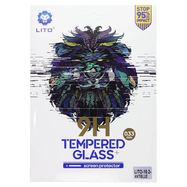 LITO 9H Tempered Glass Screen Protector for iPad 10.2 - Anti-Blue (2 - Pack)