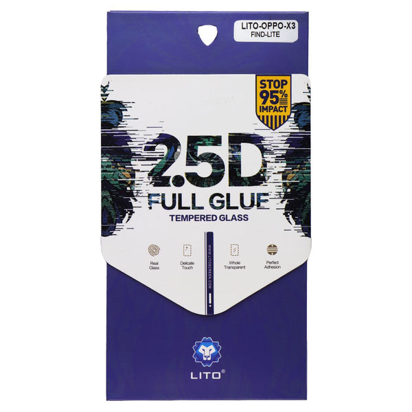 LITO 2.5D Full Glue Tempered Glass Screen Protector for OPPO X3 Find Lite