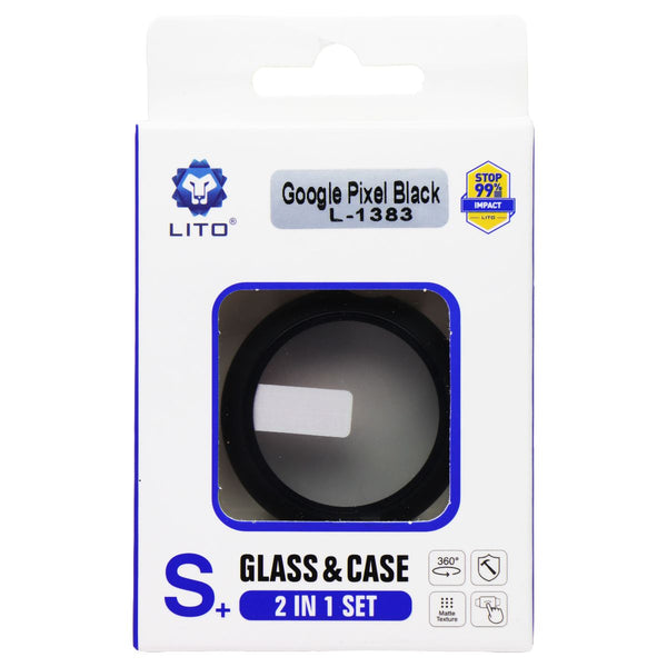 LITO S+ Glass and Case for Google Pixel Watch 1 & 2 (41mm) - Black