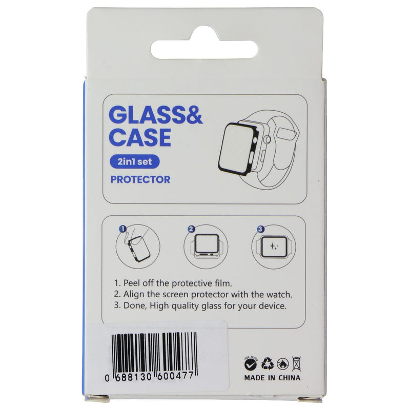 Lito S+ Glass & Case (2 in 1 Set) for Apple Watch Series 7 (41mm) - Black Smooth