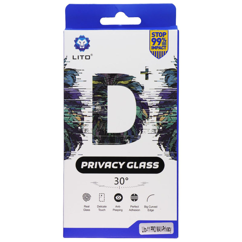 LITO D+ Privacy Glass Screen Protector for iPhone 11 Pro Max - Privacy (2 Pack)