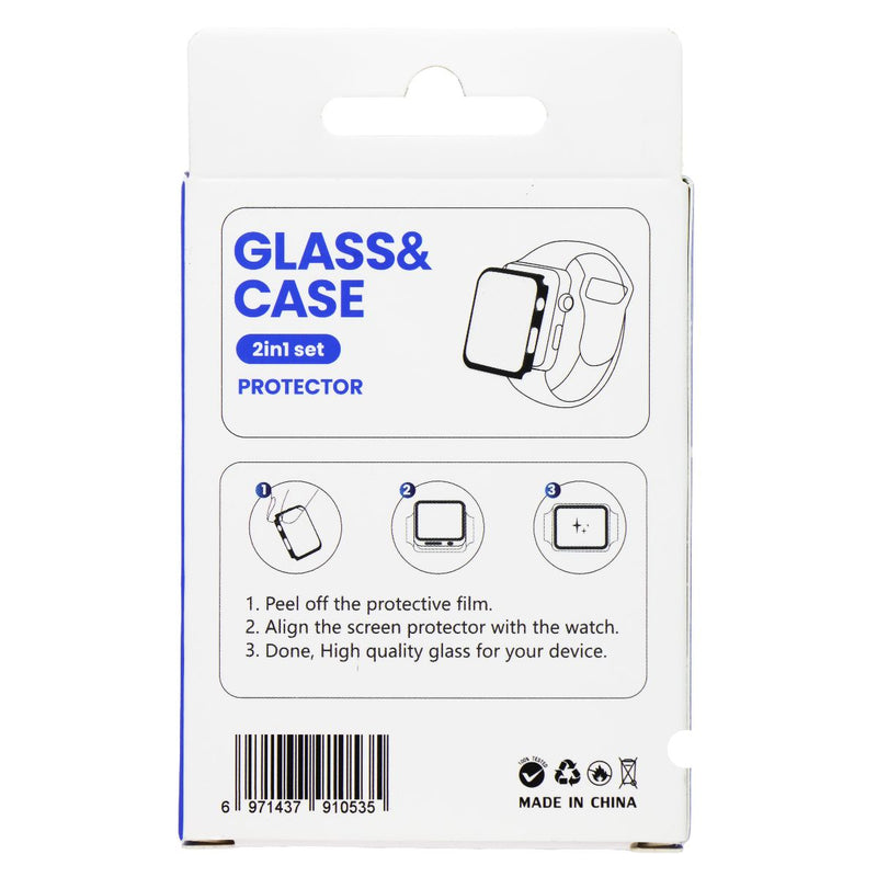 LITO S+ Glass & Case (2 in 1 Set) for Apple Watch Series 9/8/7 (41mm) - Blue