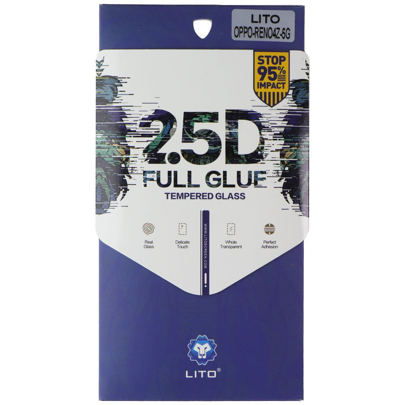 LITO 2.5D Full Glue Tempered Glass Screen Protector for Oppo Reno4 Z 5G - 10 Pk