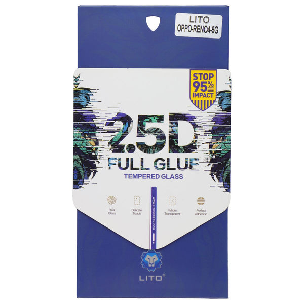 LITO 2.5D Full Glue Tempered Glass Screen Protector for Oppo Reno4 5G