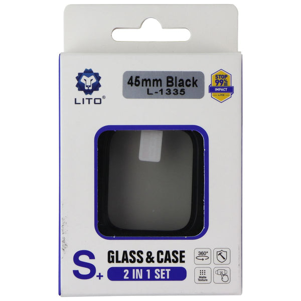 LITO S+ Glass & Rugged Case for Apple Watch Series 9/8/7 (45mm) - Black (L-1335)