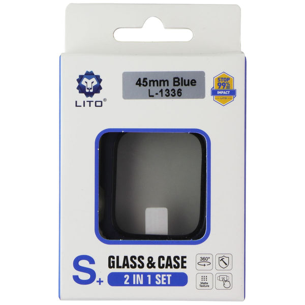 LITO S+ Glass & Rugged Case for Apple Watch Series 9/8/7 (45mm) - Blue (L-1336)