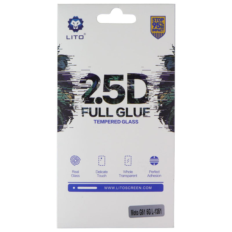 LITO 2.5D Full Glue Tempered Glass Screen Protector for Moto G51 5G (L-1351)