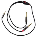 Livewire Elite Interconnect Y-Cable 3.5mm TRS Male to 1/4-in TS Male - Black 3FT