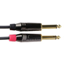 Livewire Elite Interconnect Y-Cable 3.5mm TRS Male to 1/4-in TS Male - Black 3FT